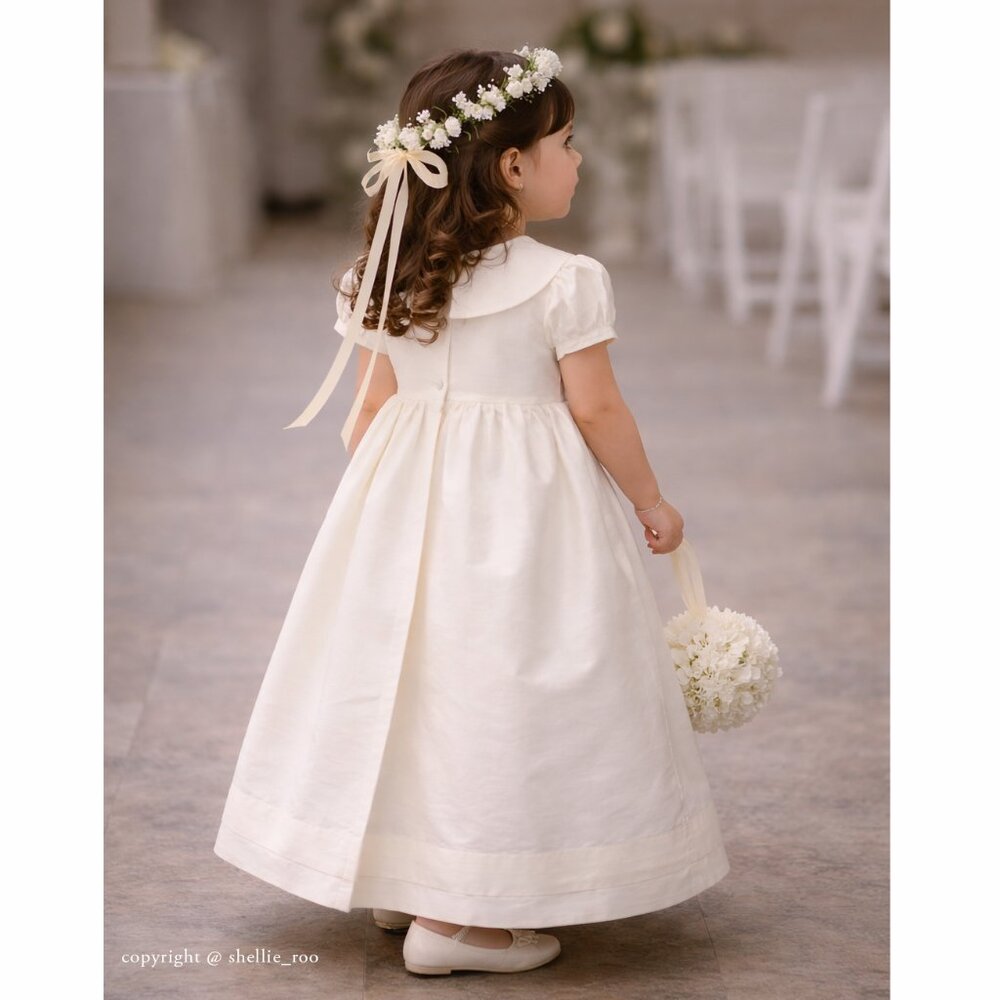Ivory Silk Special Occasion Gown Flower Girl Dupioni 24 Months/2T RARE FIND NWT - Picture 3 of 9